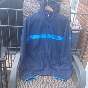 Reebok Men's Navy and Light Blue Windbreaker